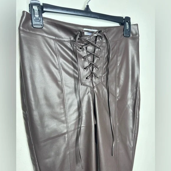 Rumored Straight Shooter  Lace-Up Pants in Black Coffee Size Small Pre-owned - Picture 7 of 12